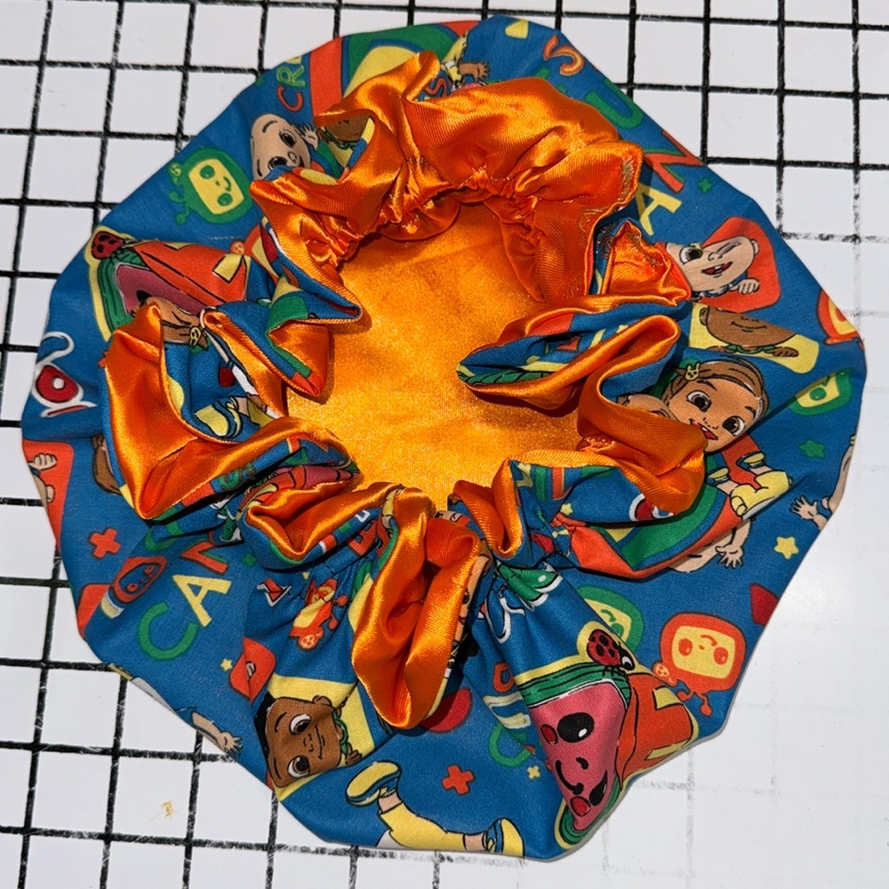 Toddler Satin Lined Hair Bonnet (Cocomelon)